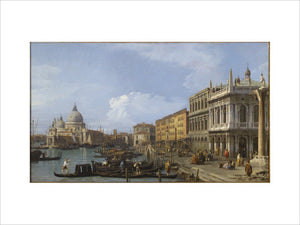 THE GRAND CANAL , PIAZZETTA AND DOGANA, VENICE by Canaletto, 1730 at Tatton Park