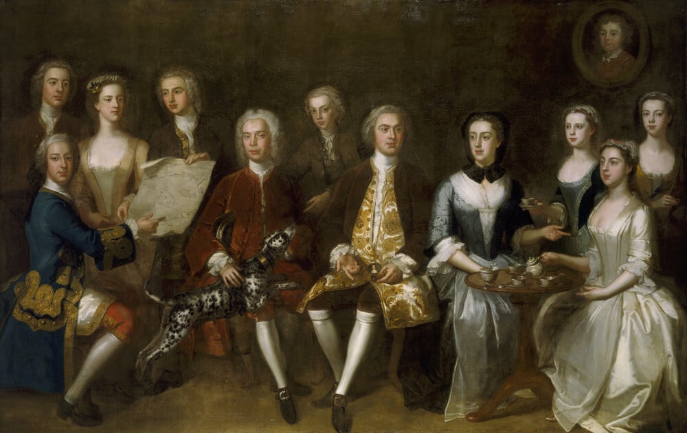 FAMILY OF SIR JOHN AND LADY CUST by Enoch Seeman at Belton The widowed ...