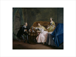 A painting of a scene on glass, in Fenton House