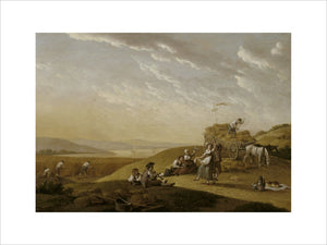 19TH CENTURY HARVEST SCENE, by John N Sartorius (c1755-1828)