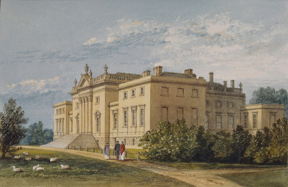 NORTH EAST VIEW OF STOURHEAD HOUSE by John Buckler