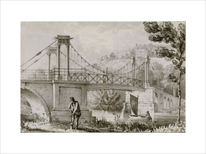 GROSVENOR BRIDGE, pencil drawing from Dyrham Park