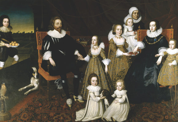 SIR THOMAS LUCY (d.1640) AND ALICE SPENCER, LADY LUCY (d.1648) WITH SEVEN OF THEIR THIRTEEN CHILDREN
