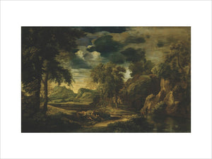 Classical Landscape by Gaspard Poussin (or Dughet ) 1615-75