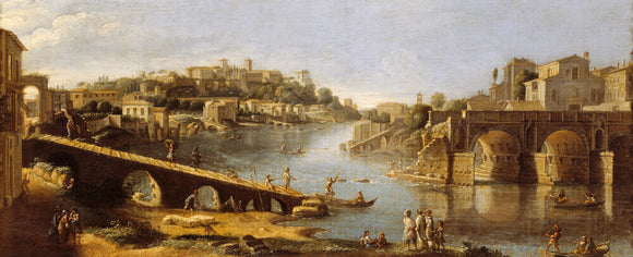 Painting of PONTE ROTTO by Vanvitelli at Saltram