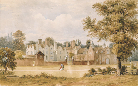 Early 19th century watercolour of Packwood House by an unknown artist