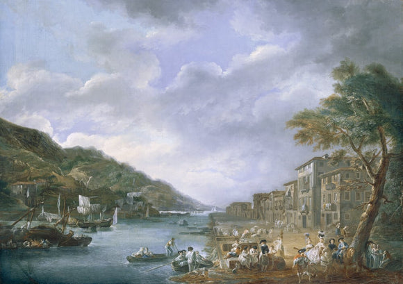 EL ASTILLERO DE OLAREAGU by Luis Paret (1746-1799), post-conservation, at Upton House