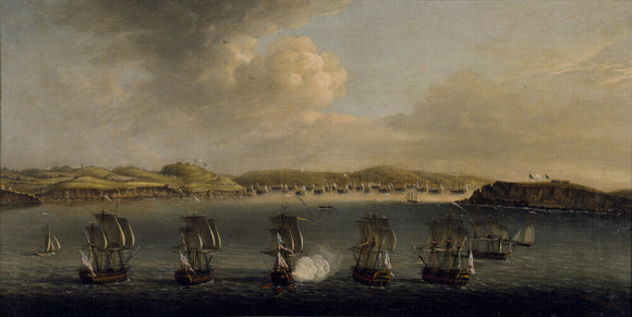 NAVAL ACTION by Dominic Serres, signed 1763