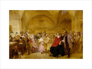 DIVIDEND DAY AT THE BANK OF ENGLAND by G E Hicks (1824-1917) from Wimpole Hall