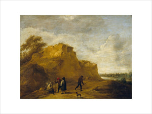 SAND CLIFF AND FIGURES by David Teniers (1610-1690) from the Square Dining Room at Petworth (Dec 1992)