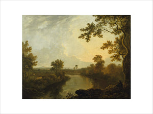 VIEW ON THE DEE NEAR EATON (1760) by Richard Wilson (1713/14-82) from the North Gallery at Petworth House (Dec 1992)