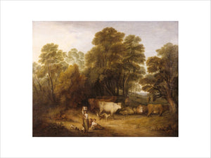 LANDSCAPE: CHILDREN AND CATTLE after Thomas Gainsborough (1727-88)