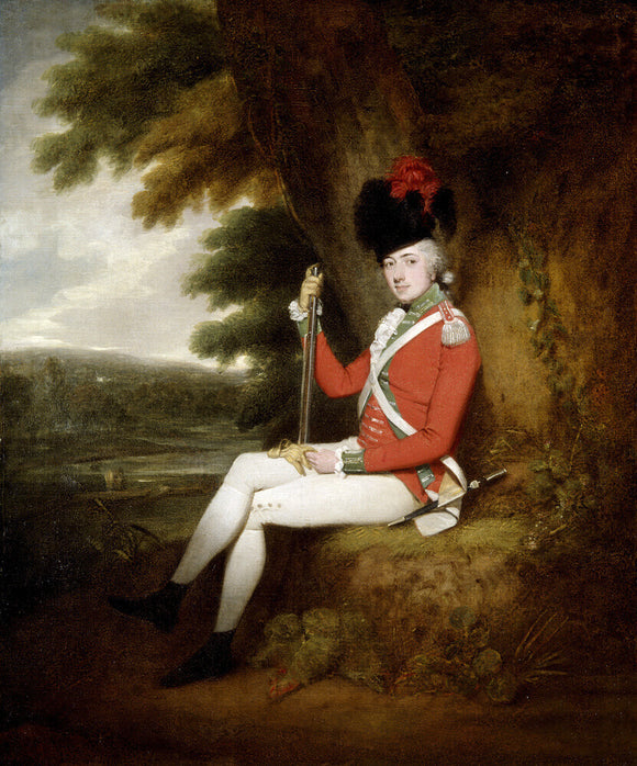 PORTRAIT OF EDWARD WILLIAM LEYBOURNE POPHAM IN THE UNIFORM OF THE 24TH LIGHT FOOT, by Arthur William Devis (1711-1787)