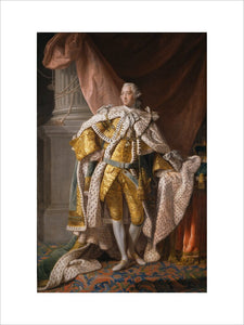 KING GEORGE III by Allan Ramsay (1713-1784) in full regal robes, after conservation by the Hamilton Kerr Institute