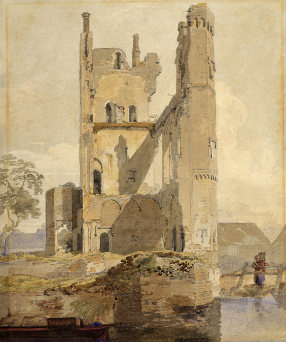 FASTAFF CASTLE, CAISTER, NEAR YARMOUTH by the circle of John Sell Cotman