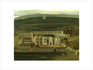 PANORAMIC VIEW OF CLEVEDON COURT by P.Tillemans, displayed on the Stairs & Landing at Clevedon Court.