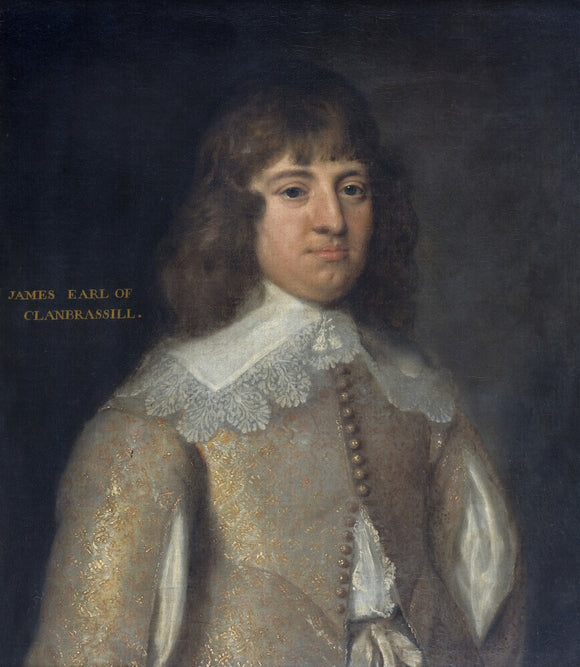 JAMES, EARL OF CLANBRASSIL, in the manner of Dobson, a framed and inscribed oil painting