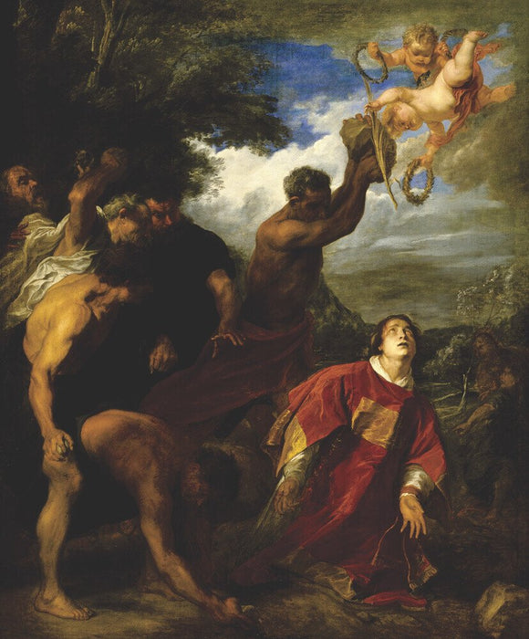 THE STONING OF ST STEPHEN by Sir Anthony van Dyck (1599-1641) from Tatton Park. Photographed in June 1993. (Formerly known as the Martyrdom of St Stephen)