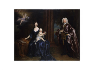 SIR NATHANIEL CURZON WITH HIS WIFE MARY ASSHETON AND THEIR SONS JOHN AND NATHANIEL by Jonathan Richardson the Elder, (1664/5-1745)