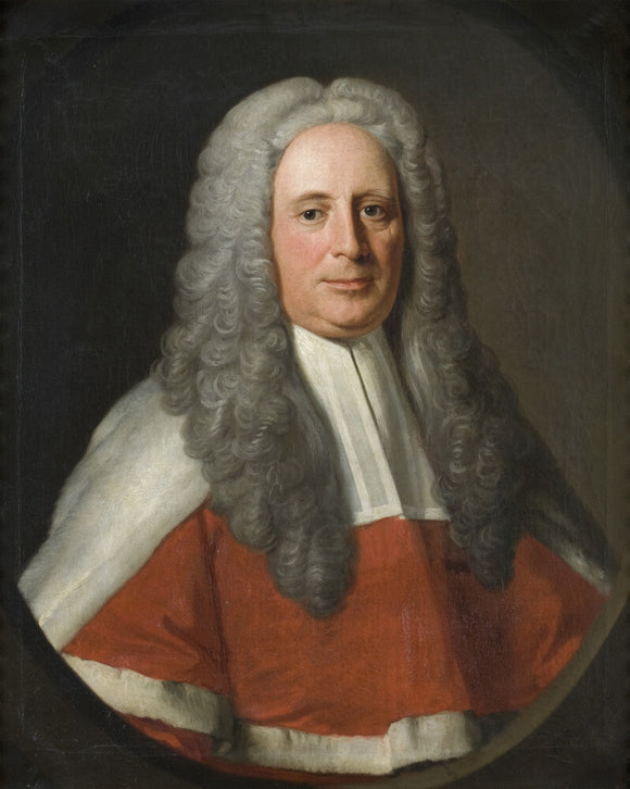 JUDGE WARD, in the manner of Allan Ramsey, a framed oil painting