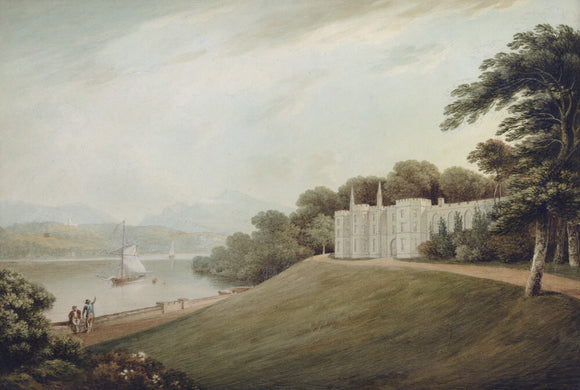 THE EAST FRONT OF PLAS NEWYDD, c.1800, by John 