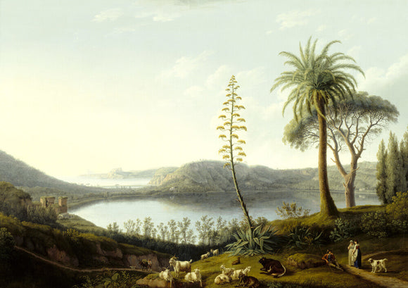 THE LAKE OF AVERNUS, by Jakob Phillipp Hacket (1737-1807) in the Picture Gallery at Attingham Park
