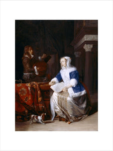 'LE CORSET BLEU' by Gabriel Metsu (1628-1667) from Upton House