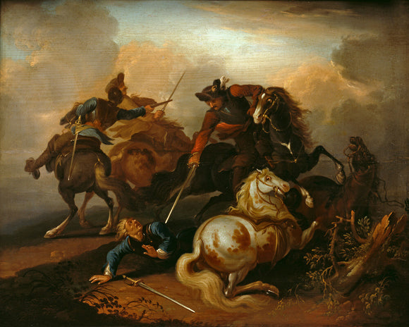 Cavalry Scene, after Van der Mealen