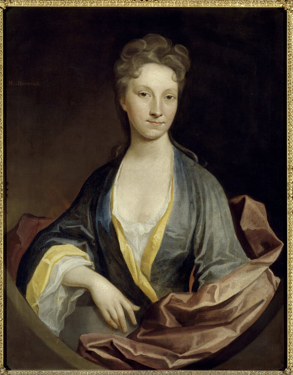 MARY, WIFE OF JAMES HEYWOOD OF MARISTOW (1706-1755), oil on canvas by Michael Dahl, in the Great Hall at Clevedon Court