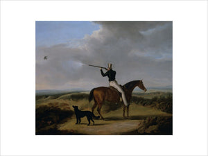 W.DAVIS 1830 - "1st Marquess of Anglesey on horseback with his dog out shooting"