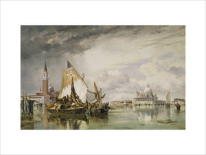 VIEW OF VENICE by Edward William Cooke, (1811-1880) in the Drawing Room at Cragside