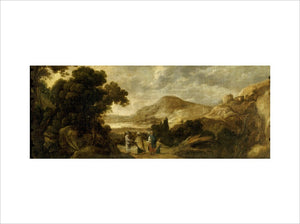 AN EXTENSIVE WOODY LANDSCAPE WITH GYPSIES by David Teniers the Younger (1610-1690) in the Great Hall, at Clevedon Court