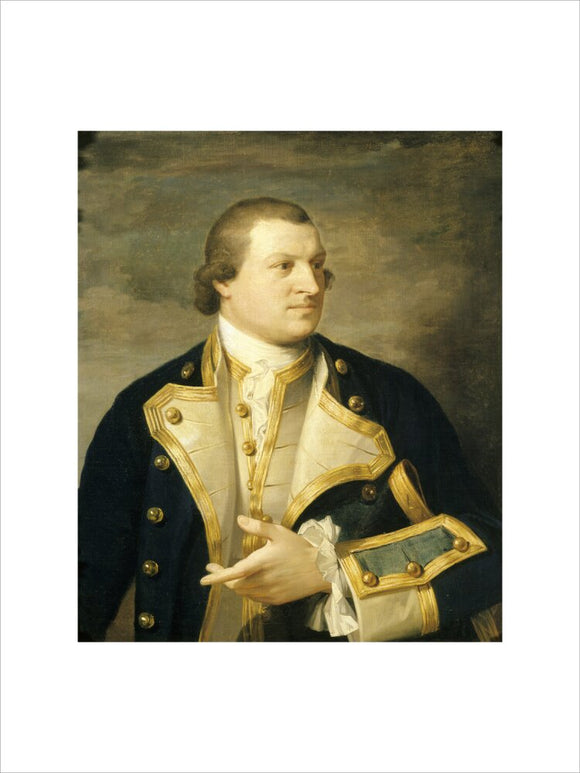 CAPTAIN JOHN NEALE PLEYDELL NOTT, RN,(1732-1781) in naval uniform, by Benjamin West (1738-1820)