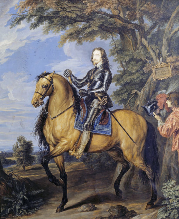 Portrait of CHARLES I AFTER SIR ANTHONY VAN DYCK by Bernard Lens, 1720, in the Gallery at Croft Castle
