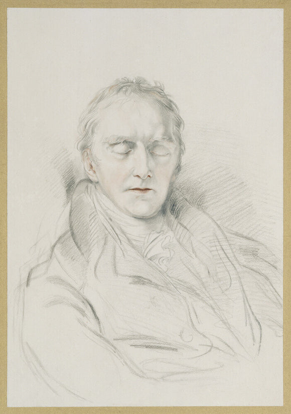 Pencil portrait of SIR RICHARD CROFT, 6th BARONET, physician to Princess Charlotte, after his suicide in 1818