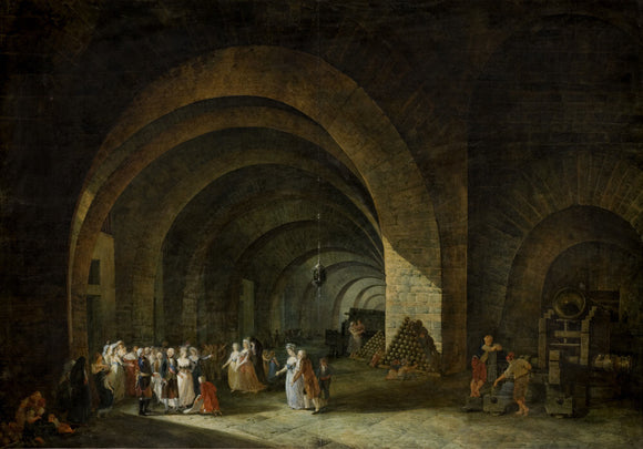 THE INTERIOR OF A FORT a gouache drawing by Abraham-Louis-Rudolphe Ducros (1748-1810)