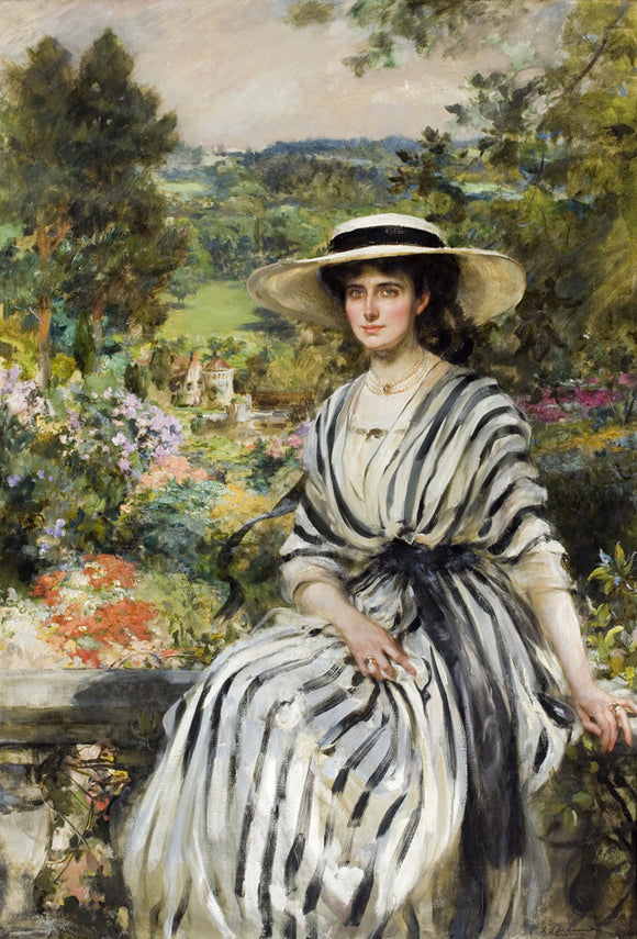 MRS EDWARD WINDSOR HUSSEY ON THE TERRACE by James Jebusa Shannon, (1862-1923)