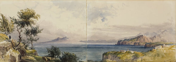 One of a series of watercolour landscapes painted by Henrietta whilst on her travels in Italy