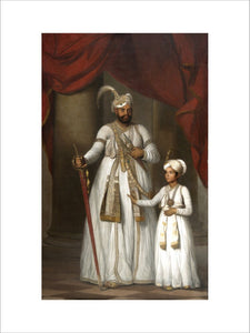 AZIM-UD-DUALA, NAWAB OF CARNATIC AND HIS SON, AZAM JAH, AFTERWARDS NAWAB by Thomas Hickey