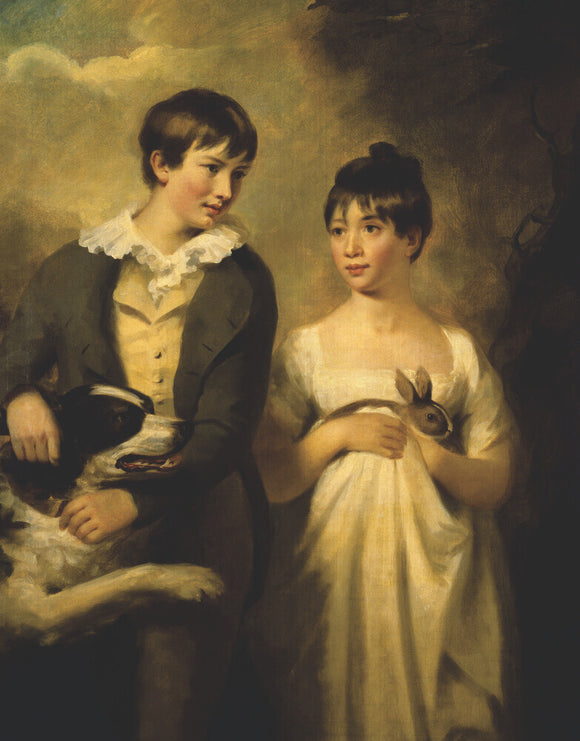 GEORGE AND MARIA STEWART AS CHILDREN by Sir Henry Raeburn (1756-1823) from the Dining Room at Polesden Lacey