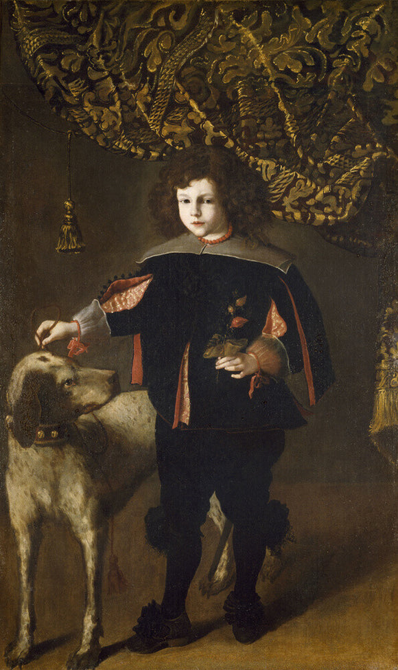 A PORTRAIT OF A BOY WITH A DOG attributed to Carlo Ceresa 1609 - 1679, at Ickworth