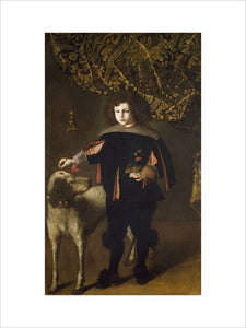 A PORTRAIT OF A BOY WITH A DOG attributed to Carlo Ceresa 1609 - 1679, at Ickworth