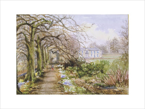 THE ARGORY FROM LIME WALK 1917, a watercolour by Ada Marian Nichols, in Lady Bond's bedroom at The Argory