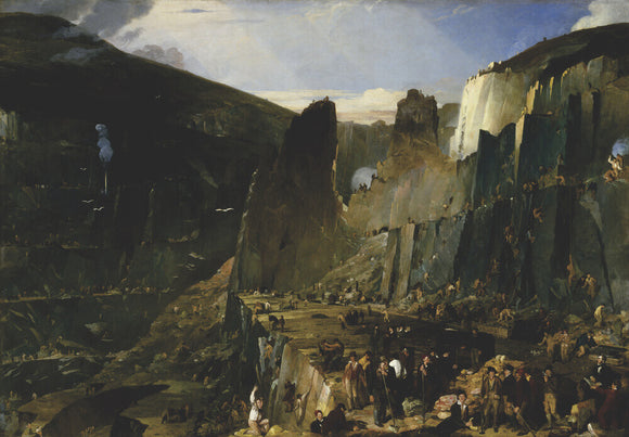 PENRHYN QUARRY by Henry Hawkins (exh 1822-1880) from Penrhyn Castle