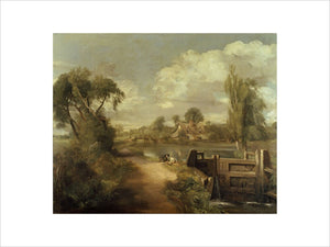 THE LOCK ON THE STOUR after John Constable, oil on canvas, at Anglesey Abbey