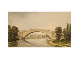TERN BRIDGE with Attingham in the in the distance; from Repton's Red Book