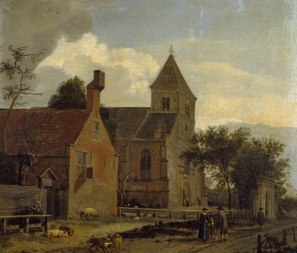 THE CHURCH AT MAARSEN by Jan van der Heyden (1637-1712) from the Corridor at Polesden Lacey
