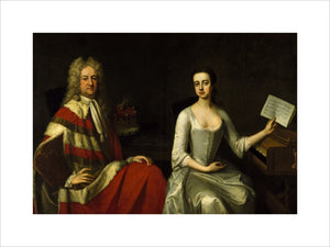 GEORGE BOOTH, 2ND EARL OF WARRINGTON, AND HIS DAUGHTER, LADY MARY BOOTH by Michael Dahl, 1659-1743
