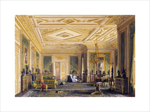 THE GREEN DRAWING ROOM AT WINDSOR by Joseph Nash (1808-1878)