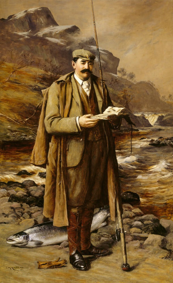 A painting of JULIUS DREWE (1856-1931) AT FASKALLY, c. 1900 by C. M. Hardie (1858-1916)